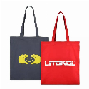 Эко-сумка цветная 240 г/кв.м с логотипом на длинных ручках Фото 5